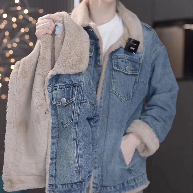 Children Warm Padded Denim Jacket - infant2eleven