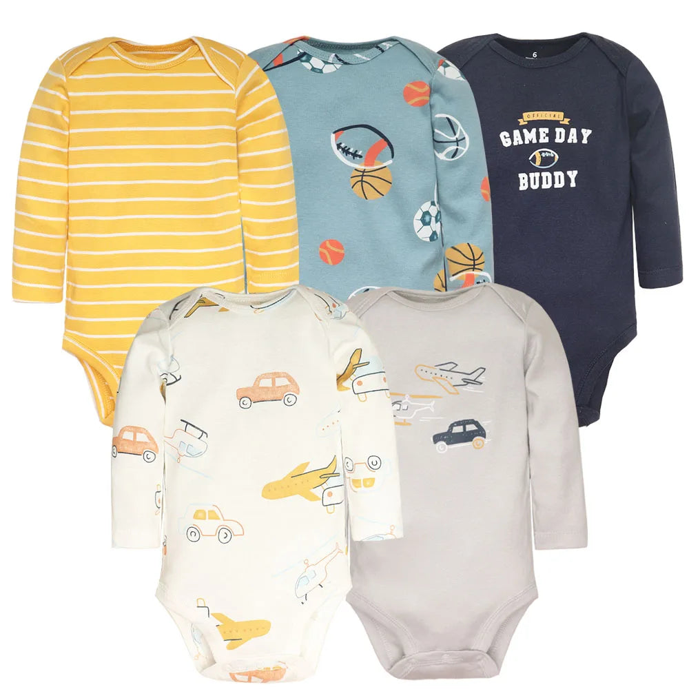 100% Cotton Newborn Cartoon Jumpsuits (5 Piece ) - infant2eleven