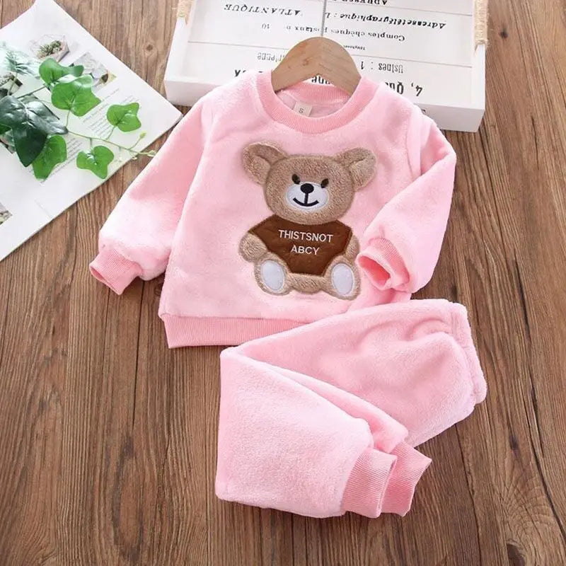 Kids Warm Fleece 3PCS Outfit ( With Characters ) - infant2eleven