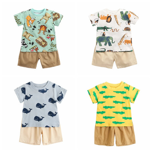 Summer Cartoon Boys T-Shirt Set - infant2eleven