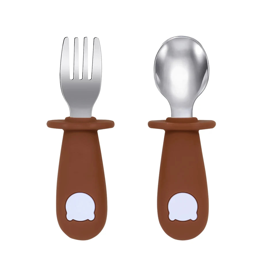 Cute Bear Baby Spoon Fork Set - infant2eleven