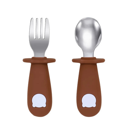 Cute Bear Baby Spoon Fork Set - infant2eleven