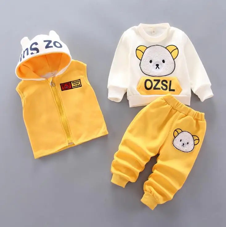 Kids Warm Fleece 3PCS Outfit ( With Characters ) - infant2eleven