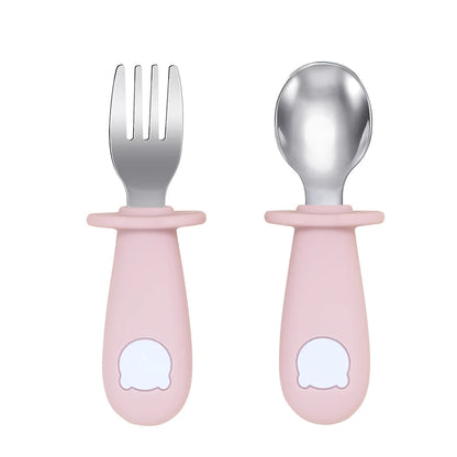 Cute Bear Baby Spoon Fork Set - infant2eleven