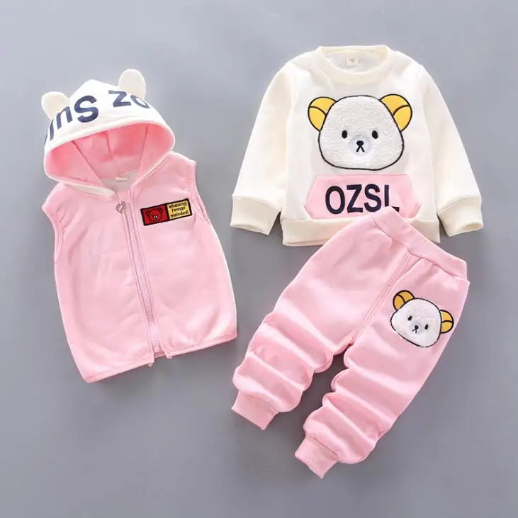 Kids Warm Fleece 3PCS Outfit ( With Characters ) - infant2eleven