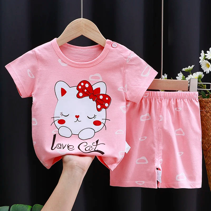 Summer Cartoon T-Shirt Set - infant2eleven
