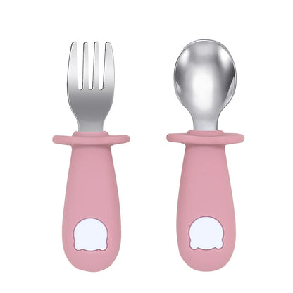 Cute Bear Baby Spoon Fork Set - infant2eleven