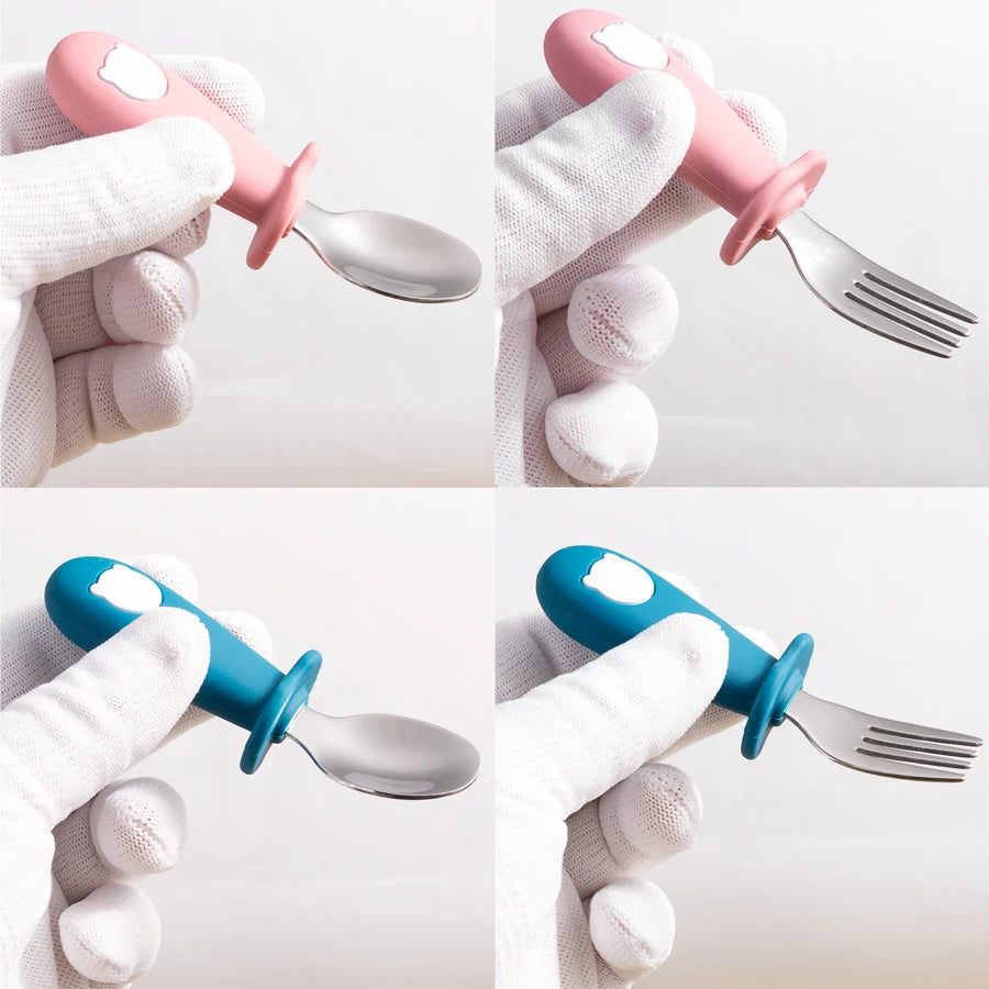 Cute Bear Baby Spoon Fork Set - infant2eleven