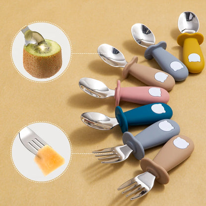 Cute Bear Baby Spoon Fork Set - infant2eleven