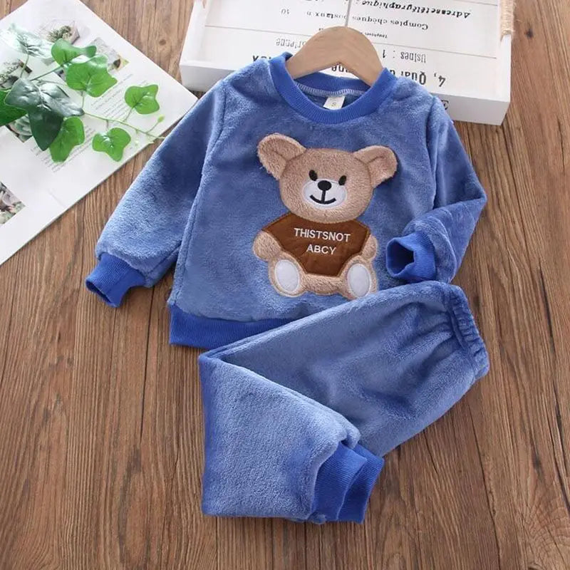 Kids Warm Fleece 3PCS Outfit ( With Characters ) - infant2eleven