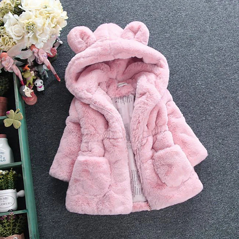 Winter Fleece Luxury Bunny Ears Fur Coats - infant2eleven