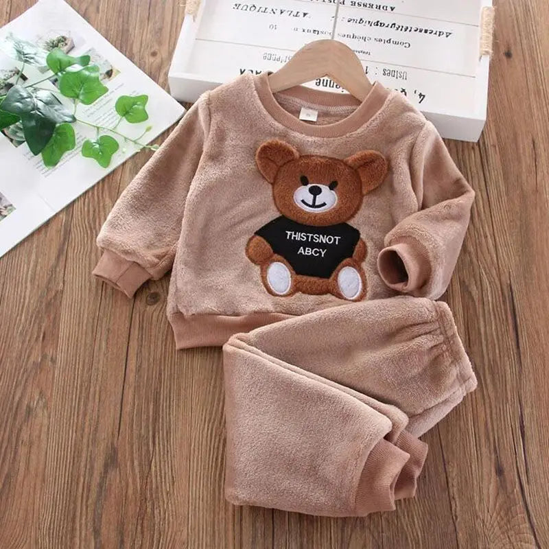 Kids Warm Fleece 3PCS Outfit ( With Characters ) - infant2eleven