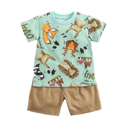 Summer Cartoon Boys T-Shirt Set - infant2eleven