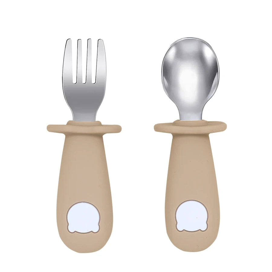 Cute Bear Baby Spoon Fork Set - infant2eleven