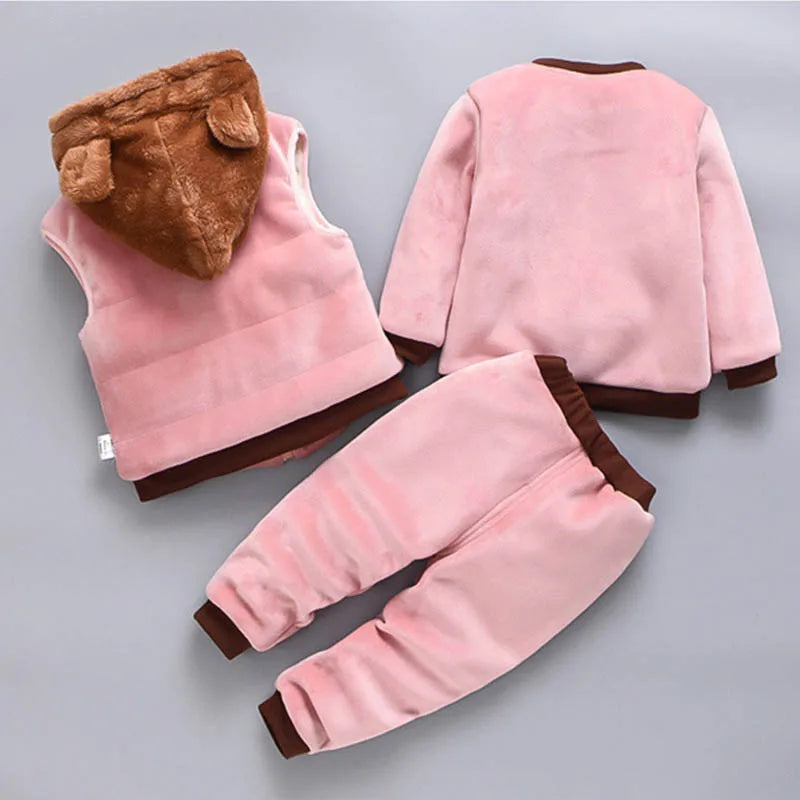 Kids Warm Fleece 3PCS Outfit ( With Characters ) - infant2eleven