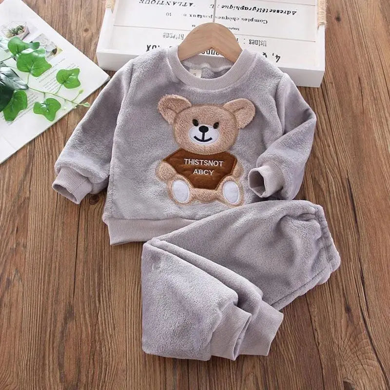 Kids Warm Fleece 3PCS Outfit ( With Characters ) - infant2eleven