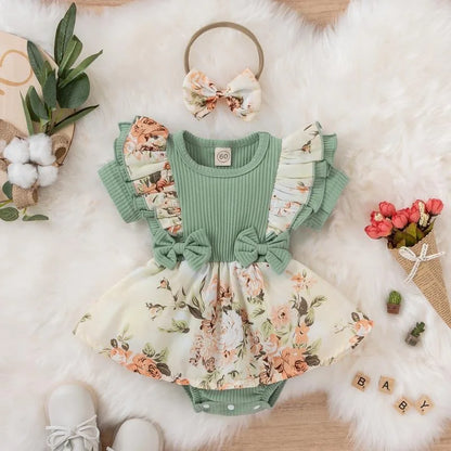 Summer Baby Girl Striped Dress Set - infant2eleven