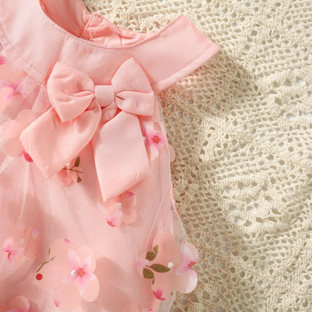 Summer Flower Bow Princess Dress - infant2eleven