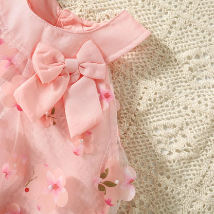 Summer Flower Bow Princess Dress - infant2eleven
