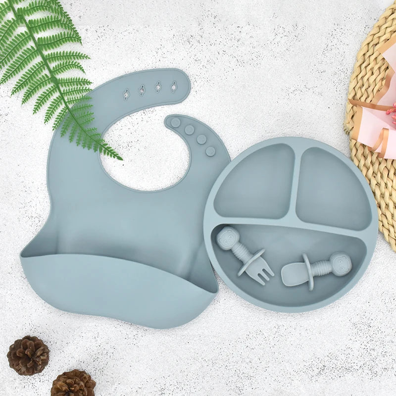 Cute Silicone Baby Plate Set - infant2eleven