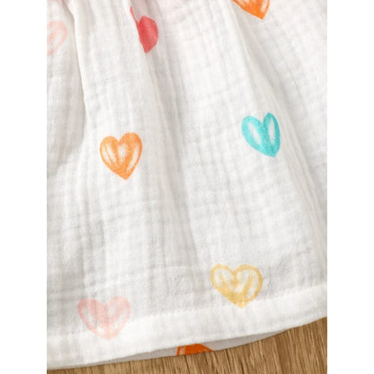 Newborn Love Print Dress Set with Hat - infant2eleven