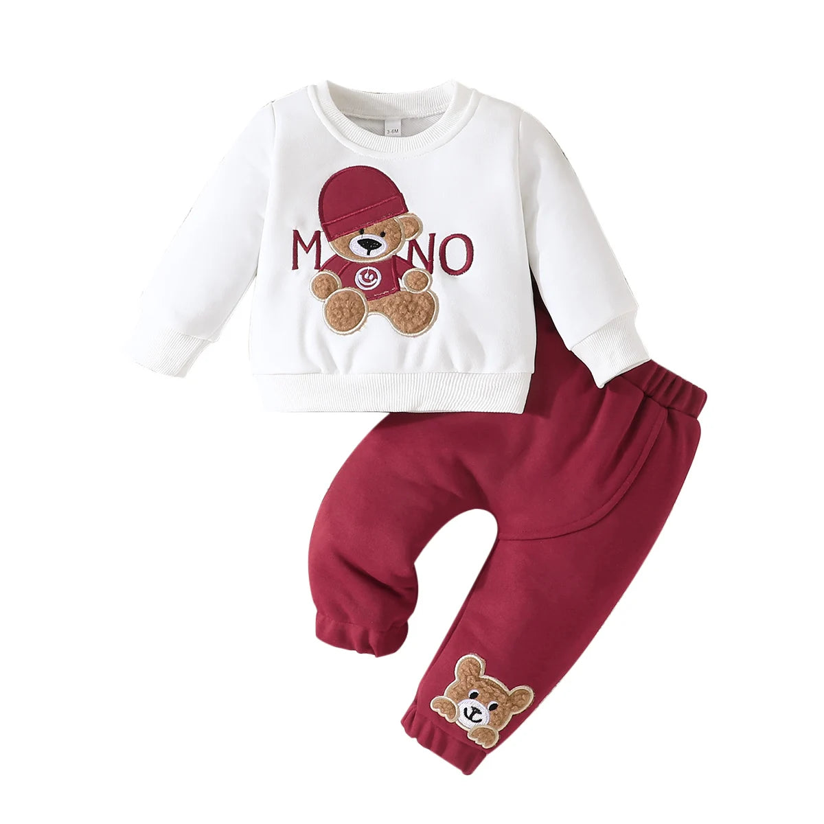 Cartoon Bear Long Sleeve Outfit ( Infant/Toddler) - infant2eleven