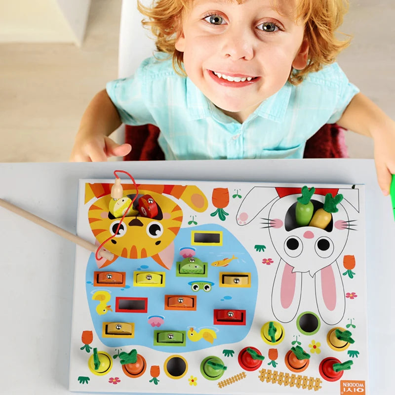 Montessori Pull Carrot Fishing Simulated Feeding Game Set - infant2eleven