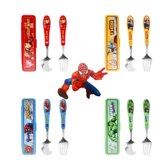 Marvel Children's Stainless Steel Spoon & Fork Cutlery Set - infant2eleven