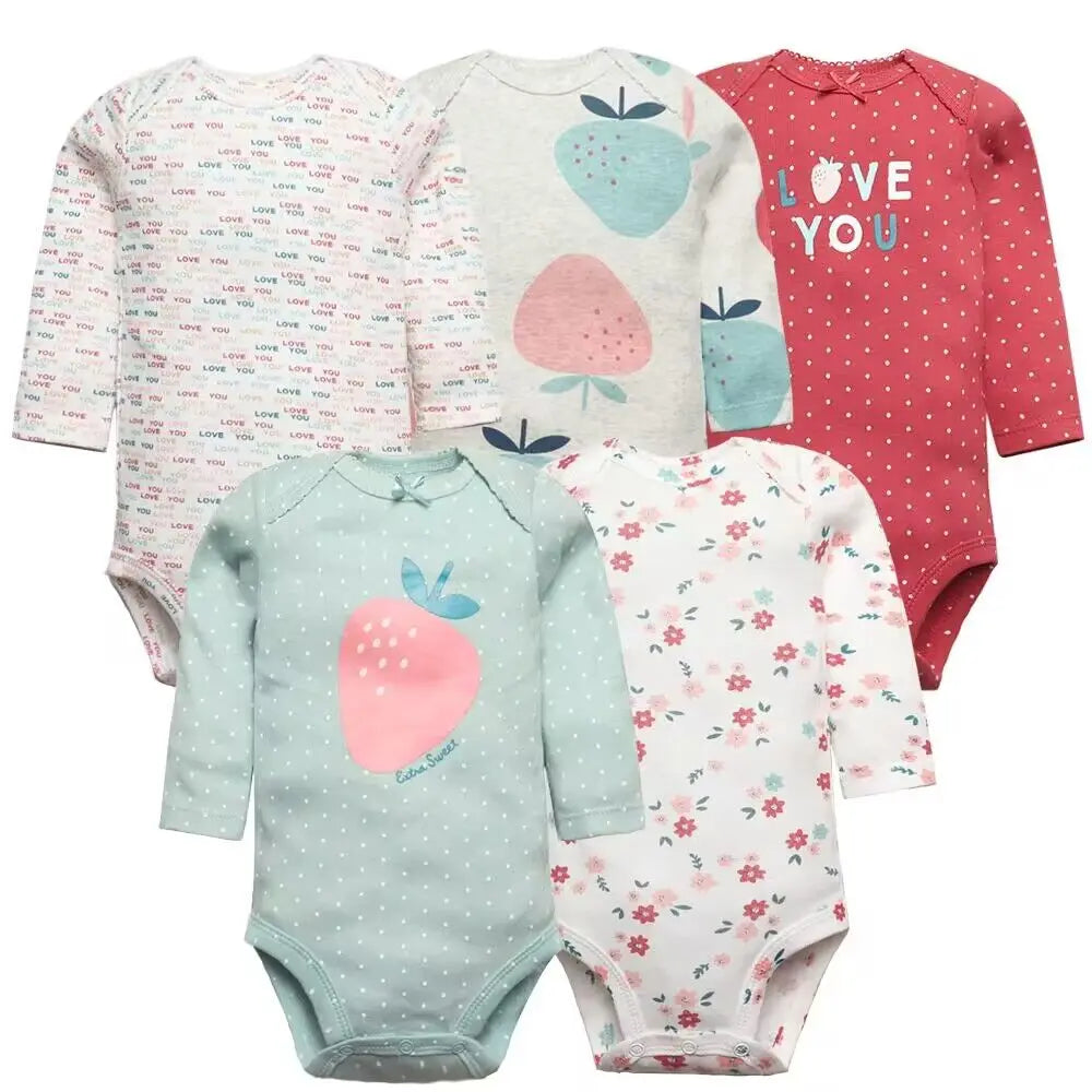 100% Cotton Newborn Cartoon Jumpsuits (5 Piece ) - infant2eleven