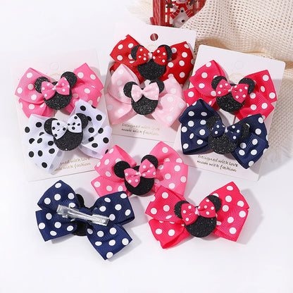 Polka Dot Bow Hair Clips - infant2eleven