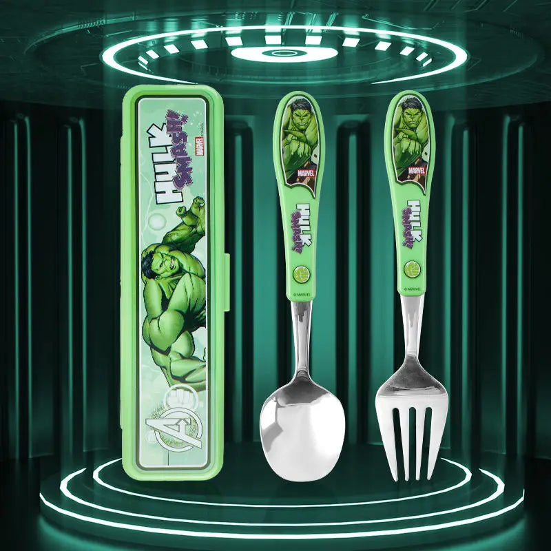 Marvel Children's Stainless Steel Spoon & Fork Cutlery Set - infant2eleven