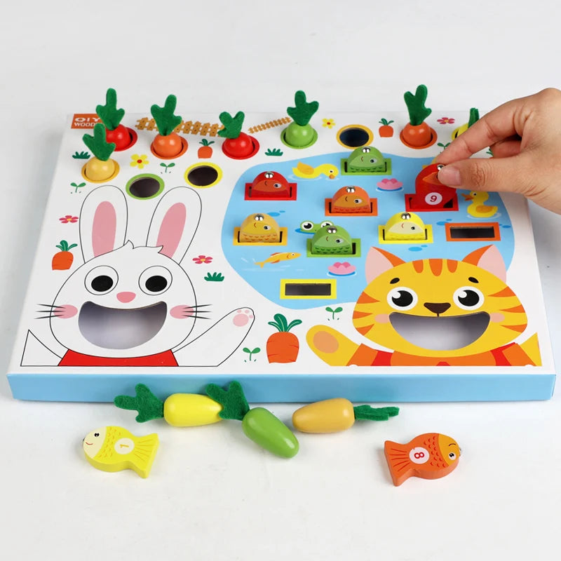 Montessori Pull Carrot Fishing Simulated Feeding Game Set - infant2eleven