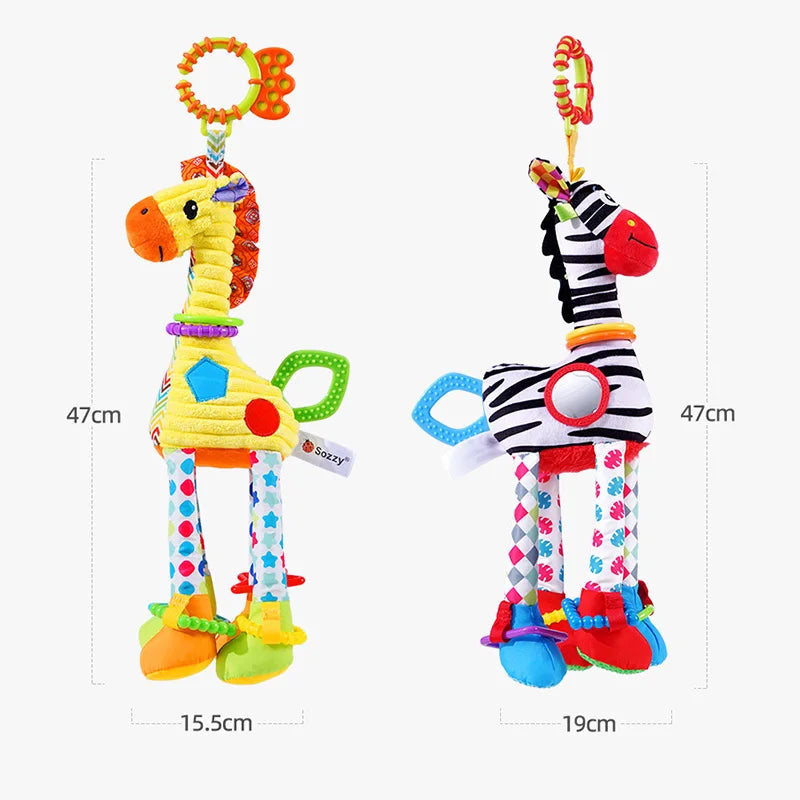 Soft Animal Handbell Toys WIth Teether - infant2eleven