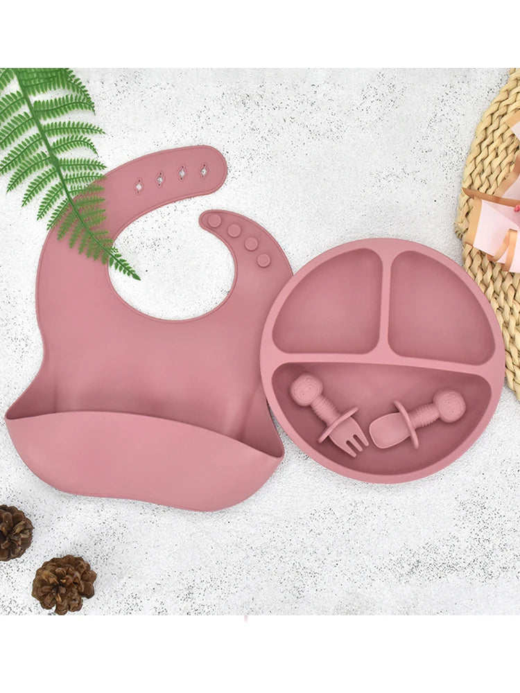 Cute Silicone Baby Plate Set - infant2eleven