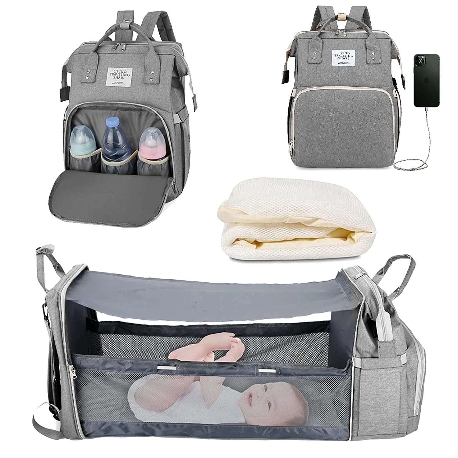 3-in-1 Diaper Backpack - infant2eleven