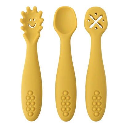 3PCS Baby Silicone Spoon Set - infant2eleven
