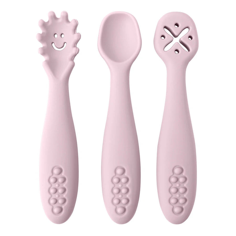 3PCS Baby Silicone Spoon Set - infant2eleven