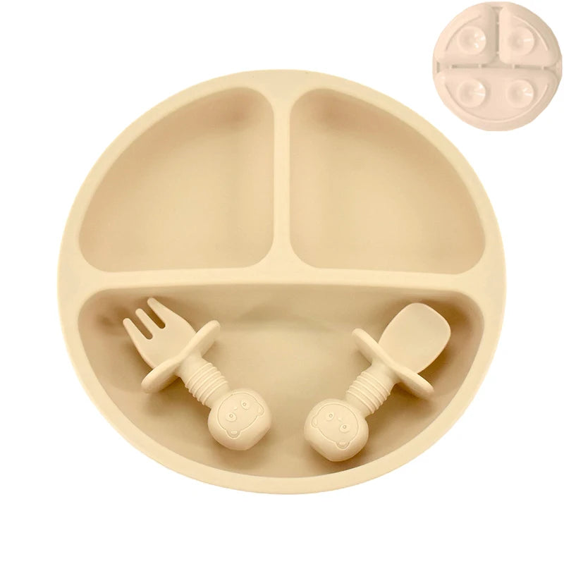 Cute Silicone Baby Plate Set - infant2eleven