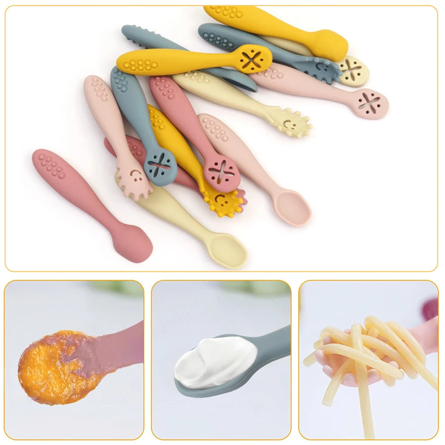 3PCS Baby Silicone Spoon Set - infant2eleven