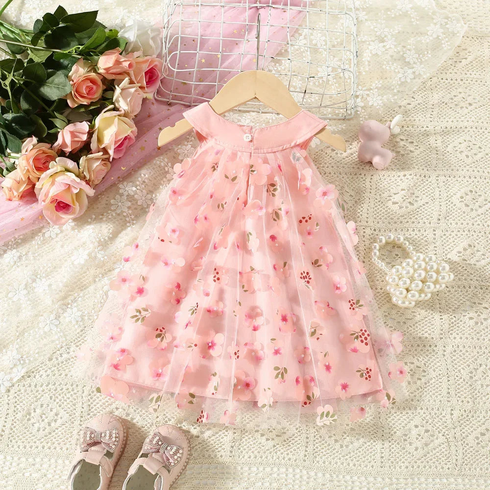 Summer Flower Bow Princess Dress - infant2eleven