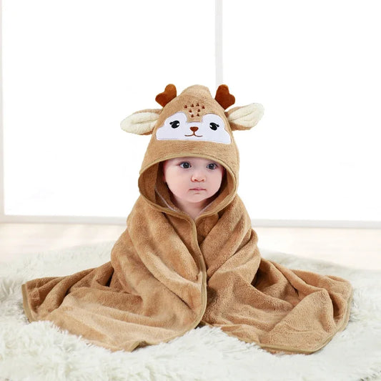 Cartoon Hooded Baby Bath Towel - infant2eleven