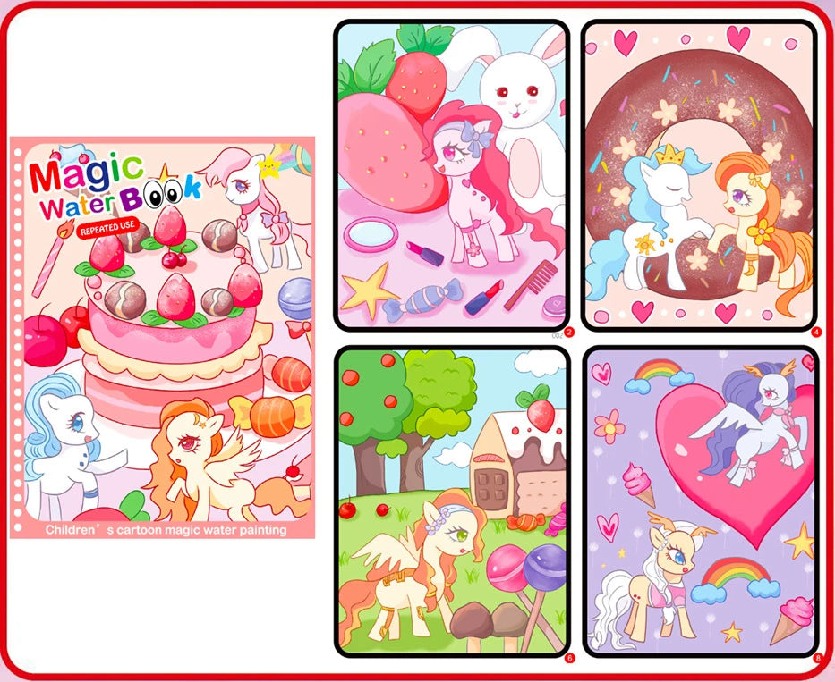 NEW Kids Magic Water Drawing Coloring Books - infant2eleven