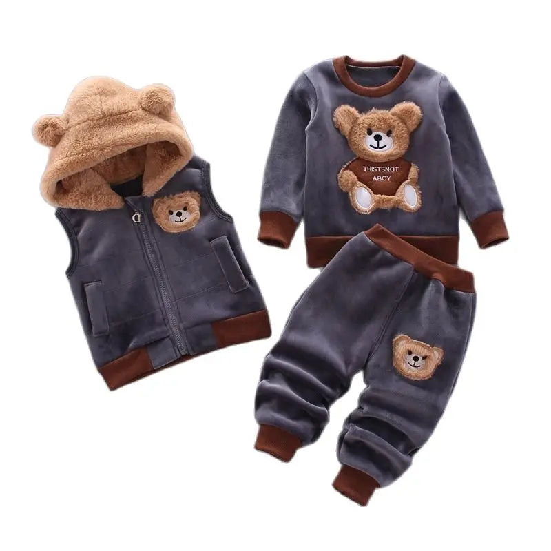 Kids Warm Fleece 3PCS Outfit ( With Characters ) - infant2eleven