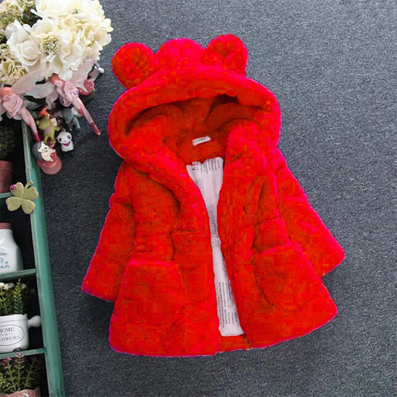 Winter Fleece Luxury Bunny Ears Fur Coats - infant2eleven