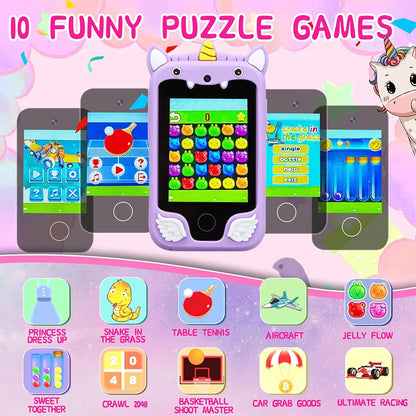 Kids Unicorn Musical Smart Touchscreen Phone - infant2eleven