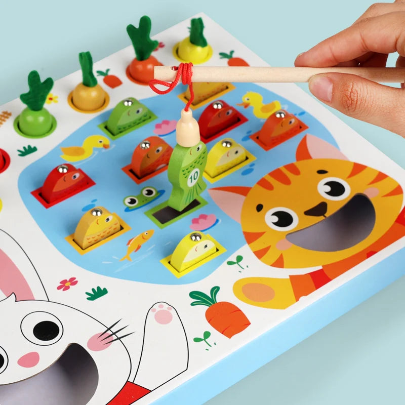 Montessori Pull Carrot Fishing Simulated Feeding Game Set - infant2eleven