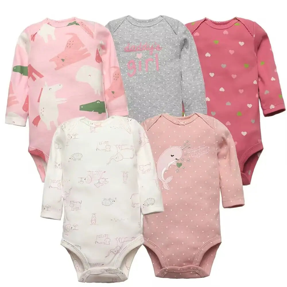 100% Cotton Newborn Cartoon Jumpsuits (5 Piece ) - infant2eleven