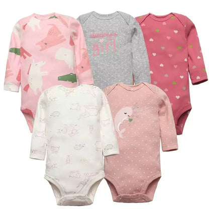 100% Cotton Newborn Cartoon Jumpsuits (5 Piece ) - infant2eleven