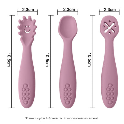3PCS Baby Silicone Spoon Set - infant2eleven