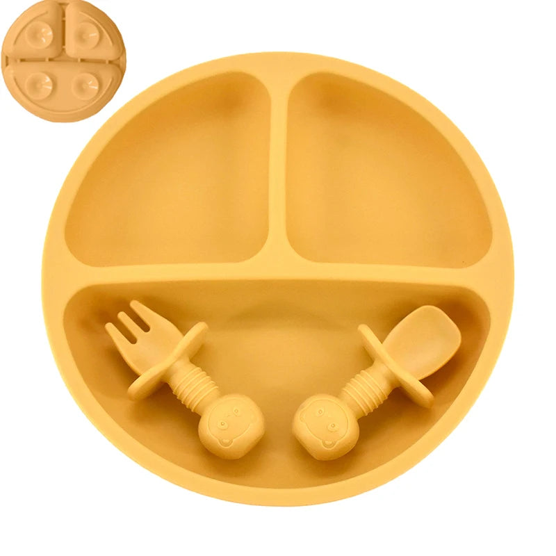 Cute Silicone Baby Plate Set - infant2eleven